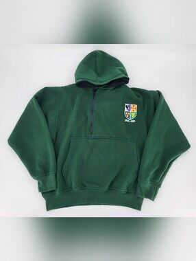 Ireland Crest Green Half-Zip Hoodie Sweatshirt